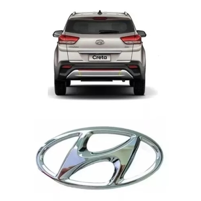 Emblema 'Logo Hyundai' - Hyundai Creta 2016/2020 - Cromado / Porta Malas