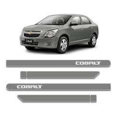 Friso Lateral GM Cobalt 2013/2023 - Modelo Personalizado - Cinza Rusk, Auto Colante - 4 Portas - (Jogo 4 Peças)