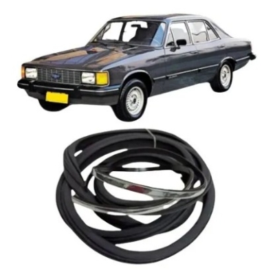 Borracha Para Para-Brisa Opala 1978 A 1990 Com Friso