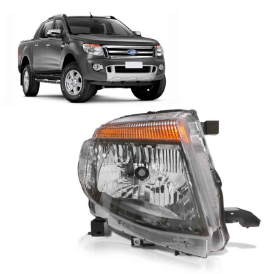 Farol Máscara Negra | Ford Ranger 2012/2016 - Lado Esquerdo