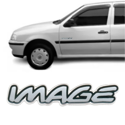 Emblema 'IMAGE' - Ford KA 1999/2002 - Prata / Resinado