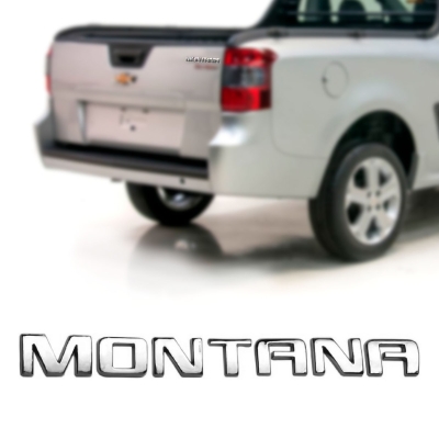 Emblema 'MONTANA' - Chevrolet Montana 2007/2014 - Cromado