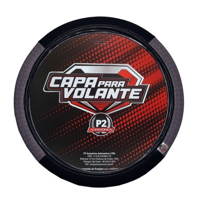 Capa De Volante Neoprene - Na Cor Preto Com Cinza