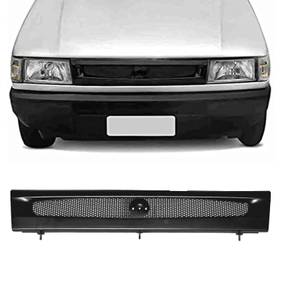 Grade Frontal Do Radiador - Fiat Uno Fire 2001/2004 - Preta / Modelo Original / Sem Emblema