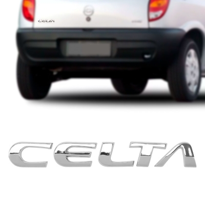 Emblema 'CELTA' - Chevrolet Celta 2001/2006 - Cromado