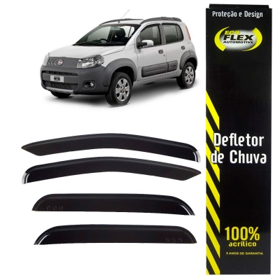 Calha De Chuva Para Fiat Uno Vivace 2010/2021 - 4 Portas