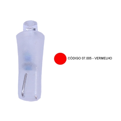 Lâmpada Led Vermelha - 2721 Pinguinho - Kit Com 5