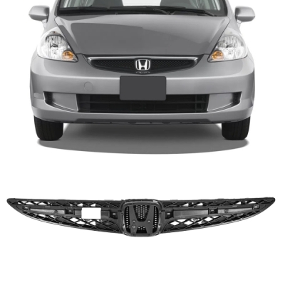 Grade Frontal Do Radiador - Honda Fit 2007/2008 - Preta / Modelo Original