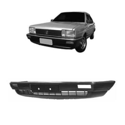 Parachoque Envolvente Dianteiro VW Santana GLS / Preto Texturizado Com Furo Para Milha - 1987/1990