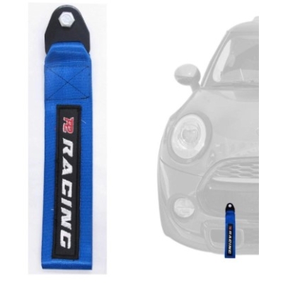 Cinta Reboque Tow Strap Universal Azul Para Engate Com Terminal De Fixação 2 Toneladas Compatível Com Universal Cor Azul