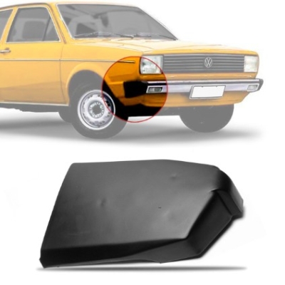 Ponteira Do Parachoque Dianteiro Vw Gol 1981 A 1983 Preta Lado Direito