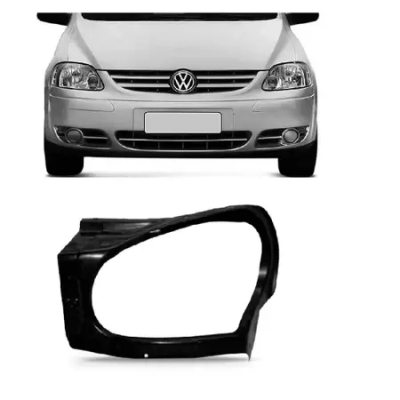 Painel Dianteiro - Volkswagen Fox 2004/2009 - Lateral / Alojamento Do Farol Esquerdo (Motorista)