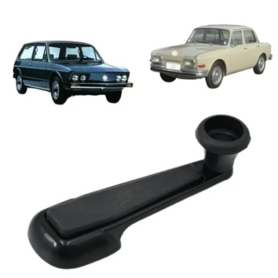 Manivela Vidro Sedan Vw Fusca 1600 / Tl / Variant - Ferro Na Cor Preta.