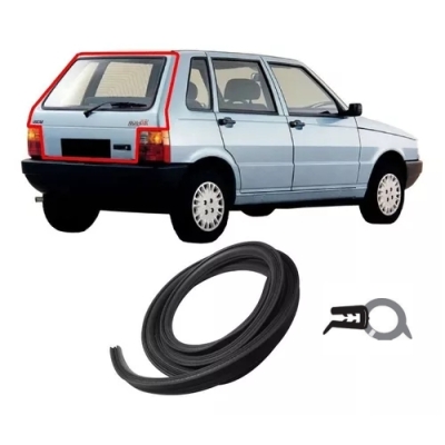 Borracha Do Porta Malas - Volkswagen Gol / Parati / Voyage Até 1994 / Passat / Logus / Chevrolet Monza Sedan Até 1990 (4 Portas) / Fiat Uno 1985/1990 / Premio / Elba / Ford Corcel I / Belina I / Escort I - 4060MM / Sem Aba / Perfil Alto