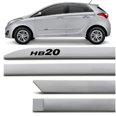 Friso Lateral Personalizado HB20 Hyundai Prata Metal