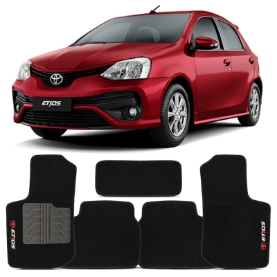 Tapete Personalizado Toyota Etios - Preto