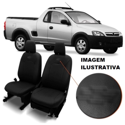 Capa De Banco Preta Chevrolet Montana Até 2010