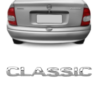 Emblema 'CLASSIC' - Chevrolet Corsa Classic 2001/2004 - Cromado