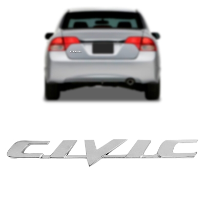 Emblema 'CIVIC' - Honda Civic 2007/2011 - Cromado