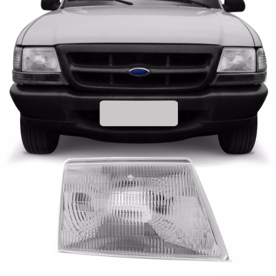 Farol (Modelo Cibie) Com Luz De Estacionamento | Ford Ranger 1998/2004 - Lado Direito