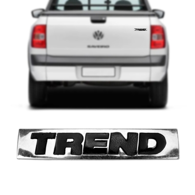 Emblema 'TREND' - Família Volkswagen 2009/2016 - Cromado / Preto