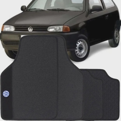 Tapete Personalizado Volkswagen Gol 1995/2008 - Preto (Borracha)