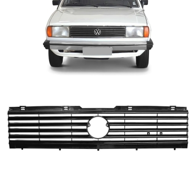 Grade Frontal Do Radiador Para O Vw Gol, Saveiro G1 De 1985 Até 1986 | Voyage, Parati G1 De 1982 Até 1986 - Na Cor Preta