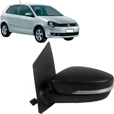 Retrovisor Externo - Volkswagen Golf 2012/2015 - Quatro Portas / Com Controle Elétrico / Com Seta (Pisca) / Esquerdo (Motorista)