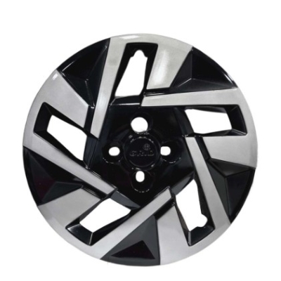 Calota Aro 14 Cubo Baixo Preto/Prata