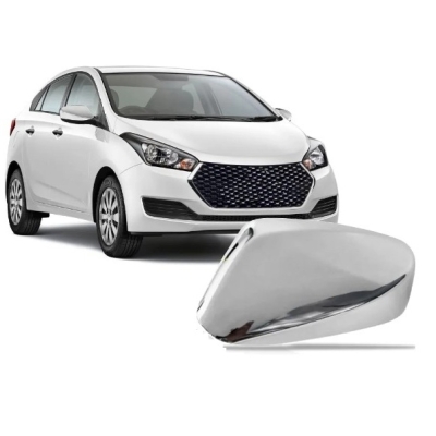 Capa Para Retrovisor - Hyundai HB20 2013/2018 / HB20s 2014/2015 - Cromado / Sem Pisca / Lado Direito