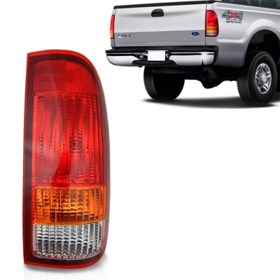 Lanterna Traseira - Ford F250 1999/2011 - Acrilica Tricolor Lado Direito