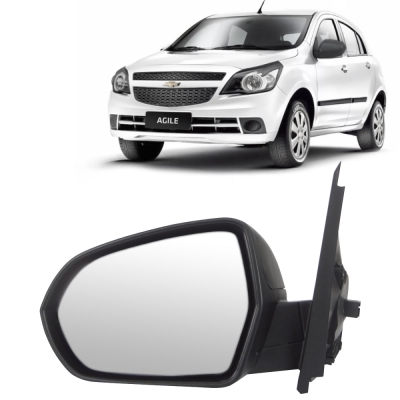 Retrovisor Externo - Chevrolet Agile 2009/2014 / Montana 2011/2014 - Controle Elétrico / Convexo / Esquerdo (Motorista)