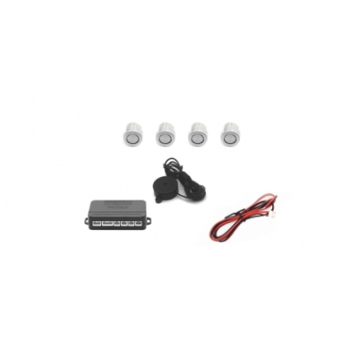 Sensor De Estacionamento Code 4 Pontas Prata (Sem Display Universal) - Kit.