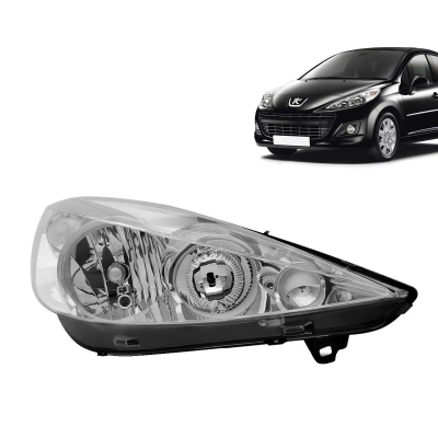 Farol Máscara Cromada | Peugeot 207 2009/2014 - Lado Direito