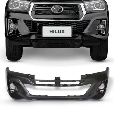 Parachoque - Toyota Hilux 2018/2020 - Dianteiro / Preto / Liso / Sem Furo