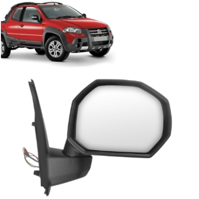 Retrovisor Externo Fiat Strada Adventure Locker 11/15 2 Portas (Controle Eletrico Com Pisca) Lado Direito