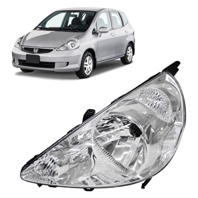 Farol Máscara Cromada | Honda Fit 2003/3008 - Lado Esquedo