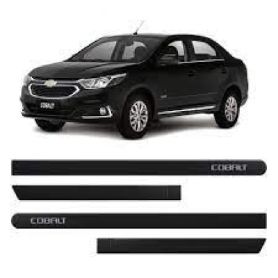 Friso Lateral GM Cobalt 2013/2023 - Modelo Personalizado - Preto Global, Auto Colante - 4 Portas - (Jogo 4 Peças)