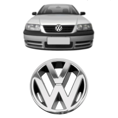 Emblema 'Logo Volkswagen' - Volkswagen Gol / Parati / Saveiro G3 2000/2005 - Cromado / Vazado / Grade Do Radiador