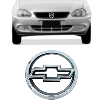 Emblema 'Logo Chevrolet' - Chevrolet Corsa 1999/2001 - Cromado / Vazado / Grade Do Radiador