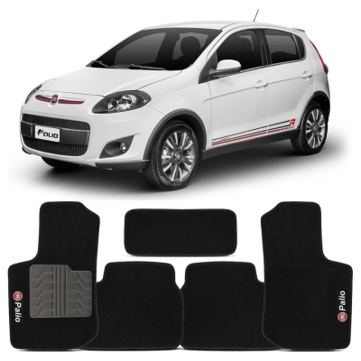 Tapete Personalizado Fiat Palio Após 2012 - Preto