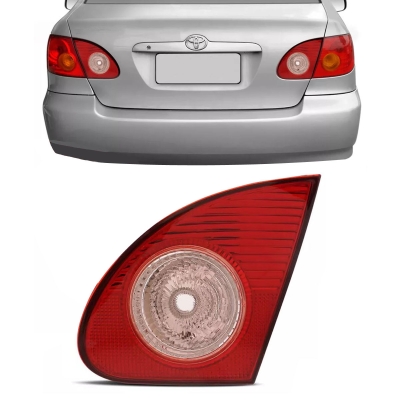 Lanterna Traseira Acrílica Vermelha/ Cristal (Porta Malas) | Toyota Corolla 2003/2008 - Lado Direito