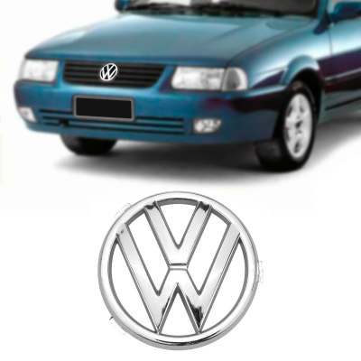 Emblema 'Logo Volkswagen' - Volkswagen Santana 1985/1990 - Cromado / Vazado / Grade Do Radiador