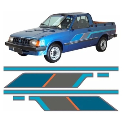 Faixa Lateral Chevette Chevy Azul
