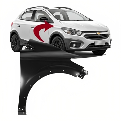 Paralama - Chevrolet Onix Activ 2017/2019 - Lado Direito (Carona) / Com Furo Para Moldura