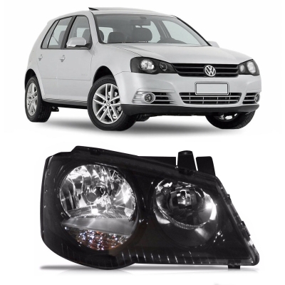 Farol Máscara Negra | Vw Golf 2008/2014 - Lado Direito