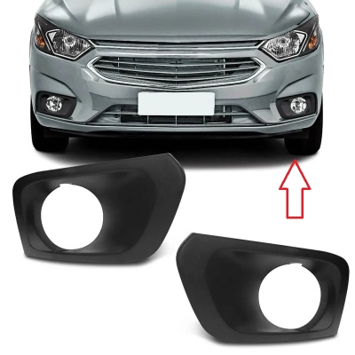 Grade Da Moldura Do Farol Auxiliar - Chevrolet Onix / Prisma 2017/2019 - Com Milha / Esquerdo