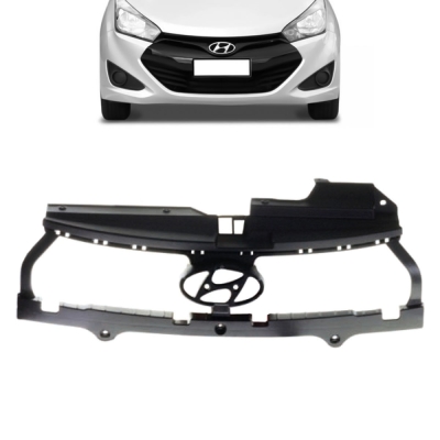 Grade Frontal Do Radiador - Hyundai HB20 / HB20s 2018/2020 - Preta / Modelo Original / Interna