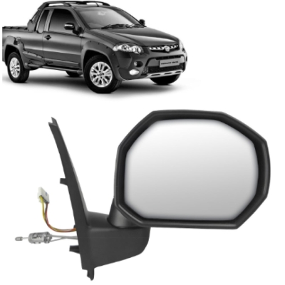 Retrovisor Externo Fiat Strada Adventure Locker 11/15 2 Portas (Com Pisca E Controle Remoto) Lado Direito