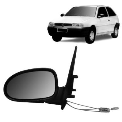 Espelho Retrovisor Externo Vw Gol 1995 A 1999 2 Portas Controle Remoto Lado Esquerdo